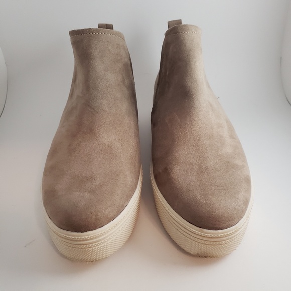 Liz Microsuede High Top Sneakers - Taupe sz 11 - Picture 4 of 6